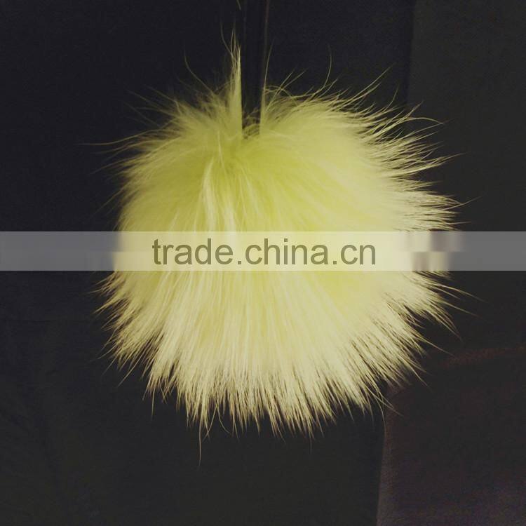 luxury real raccoon fur ball key chain pendant accessories