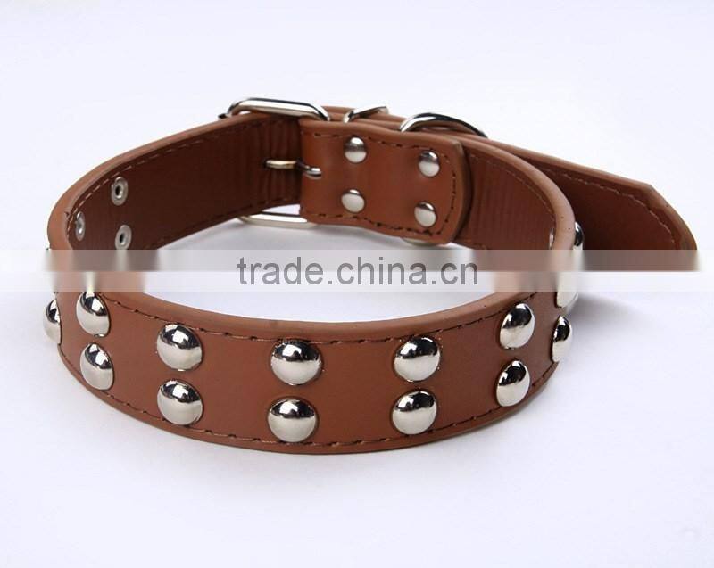 Factory direct sale mushroom nails pet collars double row ornaments dog collar