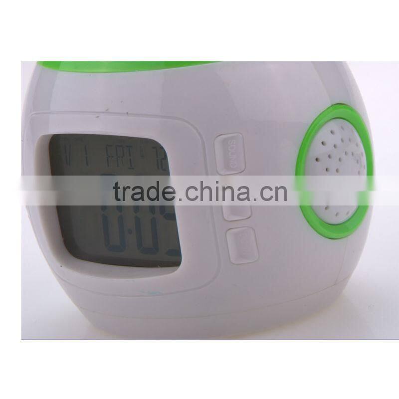 High Quality Egg Shape Electronic Alarm Clock with LCD Screen