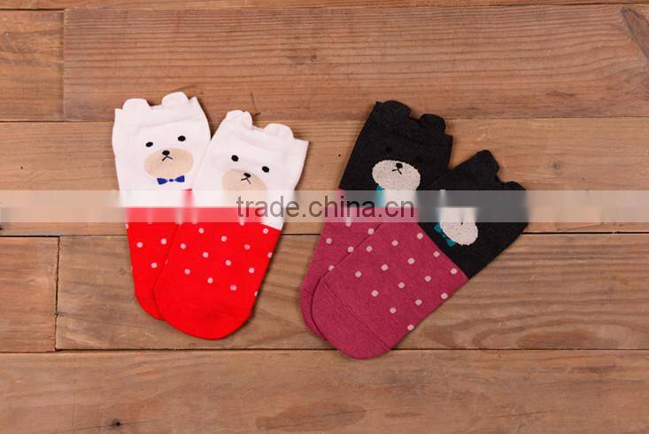 women knitting anti-slip cotton socks