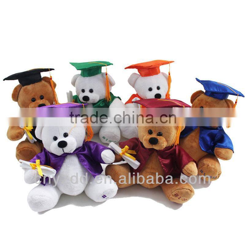 Plush Grduation Bear Toys/Graduation Teddy Bear/Plush with Graduation Hat and Bow