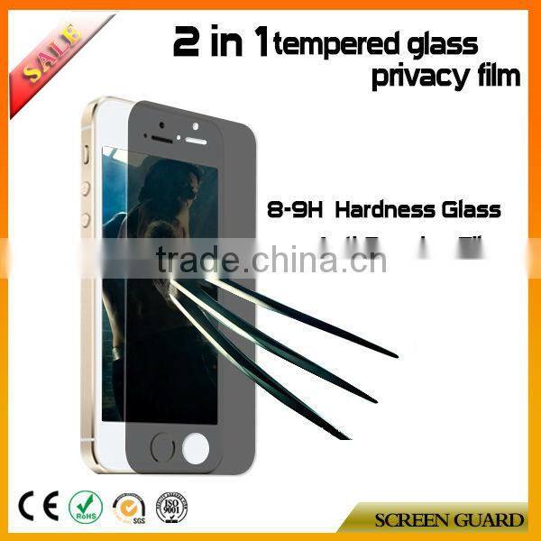 Good Quality Anti-oil Anti-spy Tempered Glass Privacy Film For Iphone5
