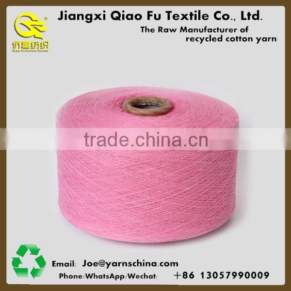 dyed recycled cotton hand knitting yarn for carpet yarn export for Russian market
