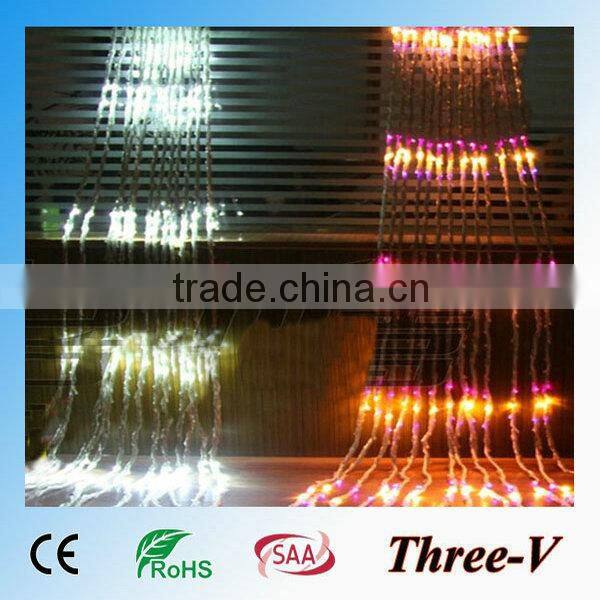 3*3M 336LEDs CE ROHS SAA approved LED Christmas curtain waterflow light outdoor LED waterfall lights 220V/110V