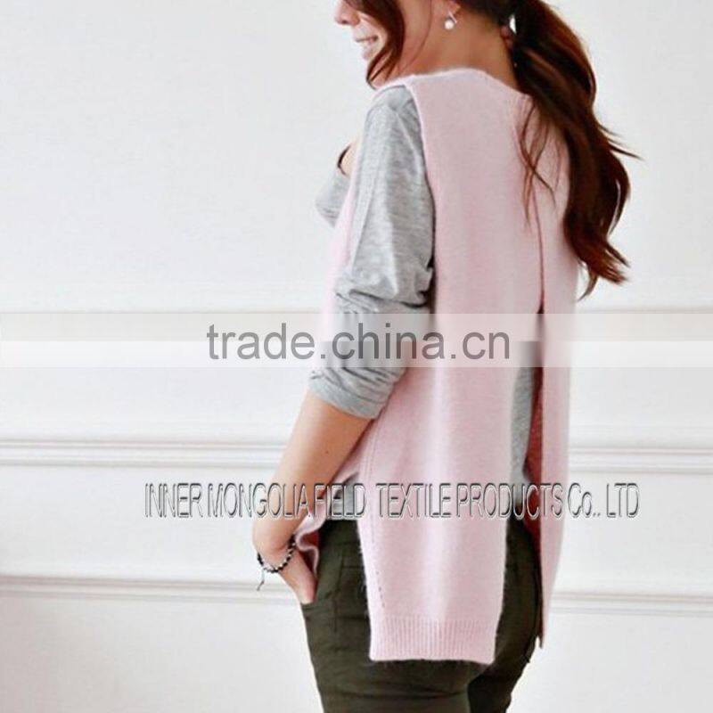 Mongolian Cashmere Sleeveless Sweaters and Vests Patterns & Knits