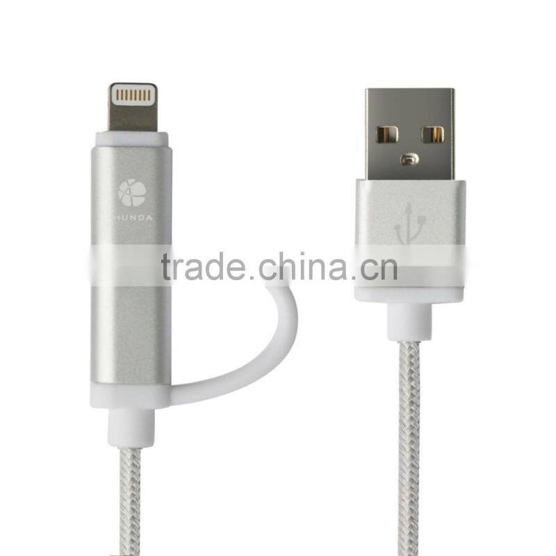 MFi cable for iPhone5, MFI Cable with Micro USB for Samsung