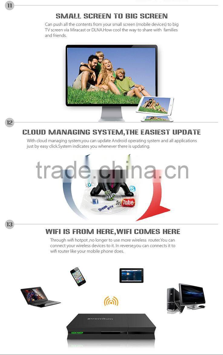 2016 Strongest Android ULIVE+ ipremium i9stc free Arabic,Russia,Turkey IPTV+DVB-S2+DVB-T2/DVB-C ipremium