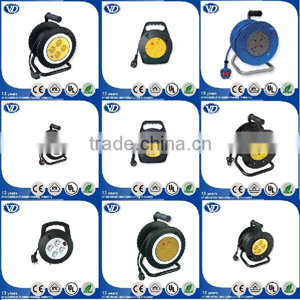 10M South African type extension cable reel, small cable reel socket