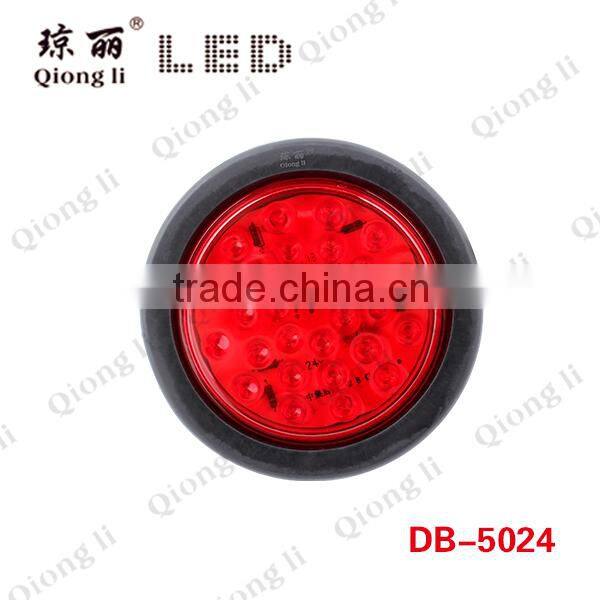 4'' amber round LED stop trun tail light truck trailer rear lights led