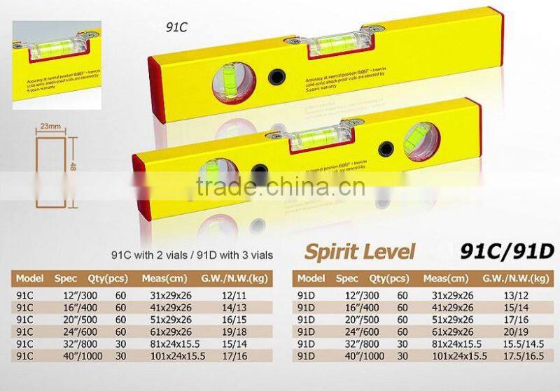 Three Bubbles Magnetic Spirit Aluminum level
