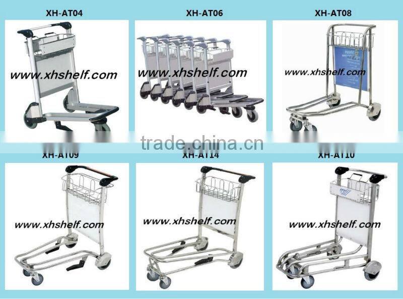 3 wheels aluminum metal airport luggage carts
