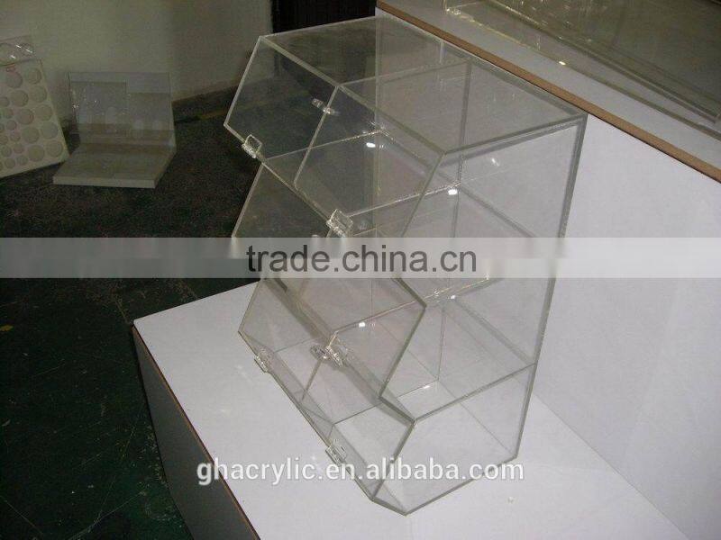 GH-RZ280 High quality and customized Beautiful design for acrylic food display rack