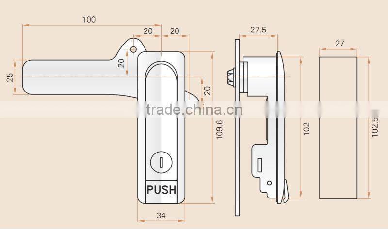 SAIP/SAIPWELL 2014 Hot Sales Zinc Alloy Cabinet Lock Plane Cabinet Lock