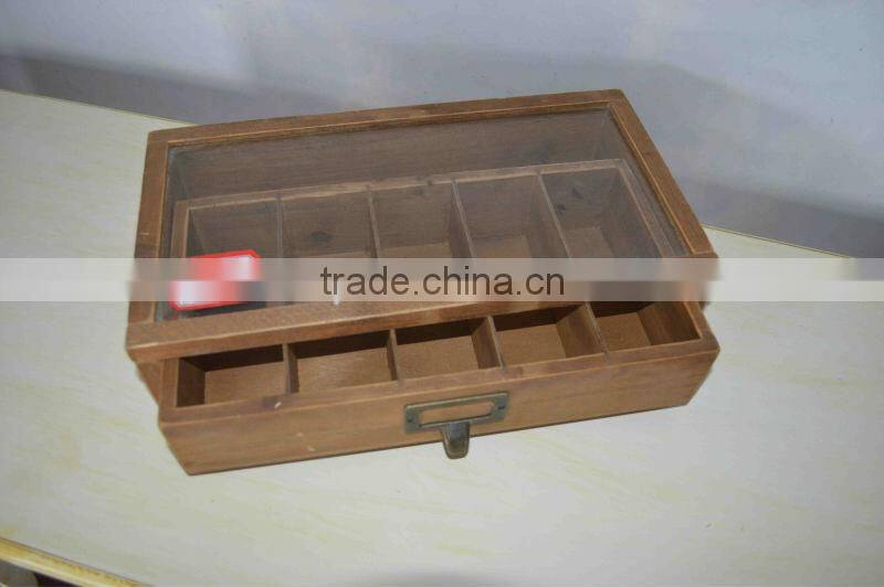 Rustic wooden desktop gift box