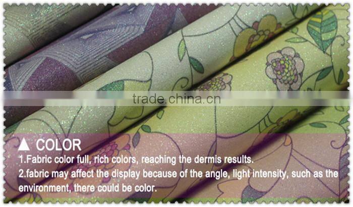 Glitter leather fabric for furniture decoration wallpaper , china wholesale A1531