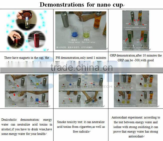 Powerful Colorful Stainless Steel Tourmaline Nano Alkaline Water Flask