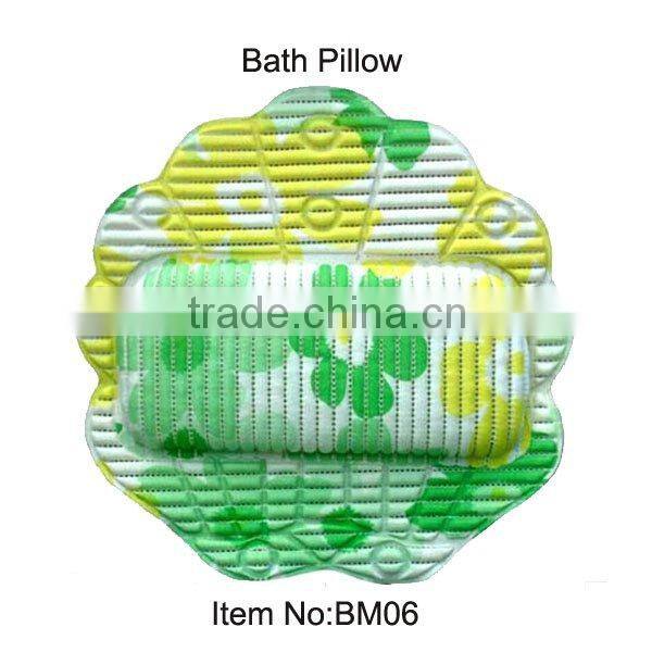 Eco friendly PVC Foam Safety Bathtub Mat bath pillow pvc