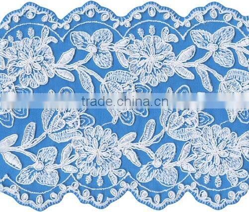 White bridal lace trim wedding accessories