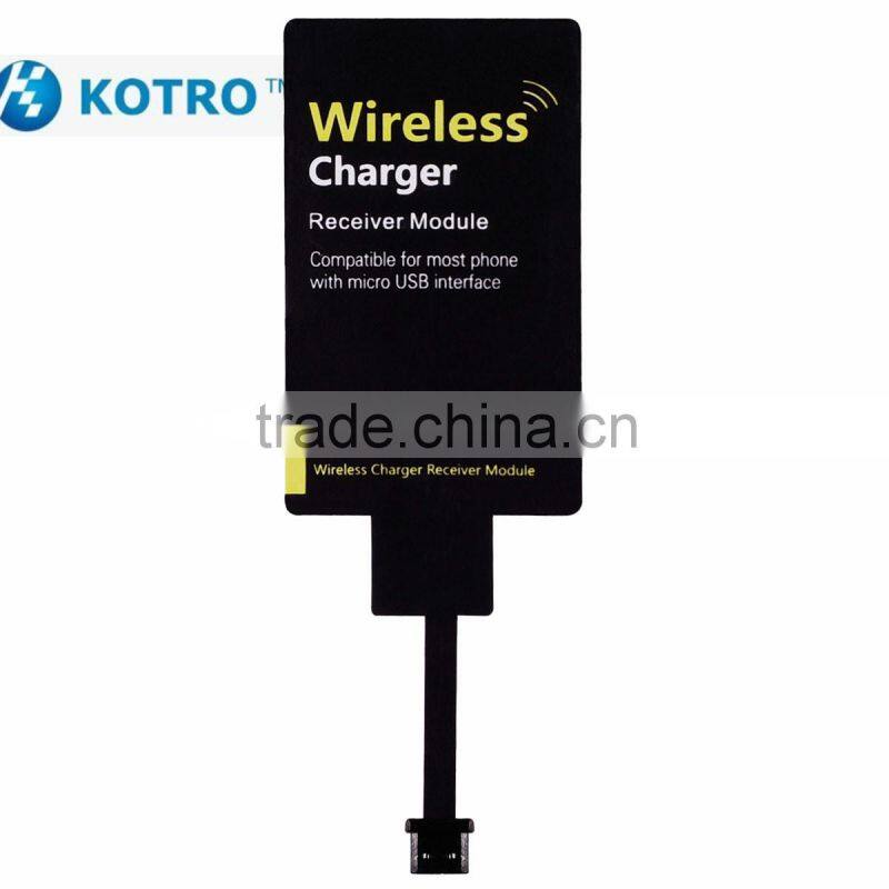 Ultra-thin Qi Wireless Charging Receiver for all Micro usb Smart Phones