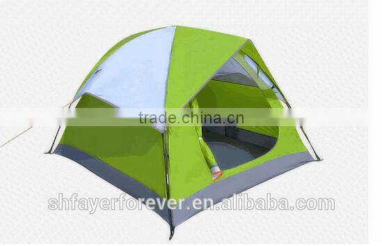 Green D type door flysheet 3 person outdoor hiking travel family camping tent