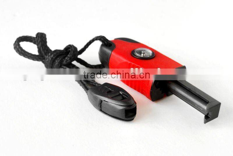 Sandwiched Ferrocerium in Survival Ferrocerium Flint Fire Starter Lighter Magnesium tool kits for 2013 newest hot selling item