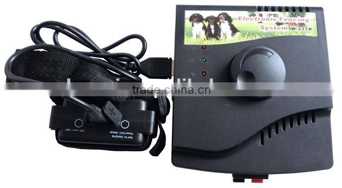 Waterproof Rechargeable outdoor Electronic Dog Fence Electric Shock System Train Collar pet fence system W-227B