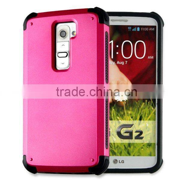 Hybrid armor double layer case for LG G2