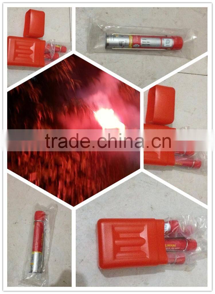 marine Red Hand flares signal