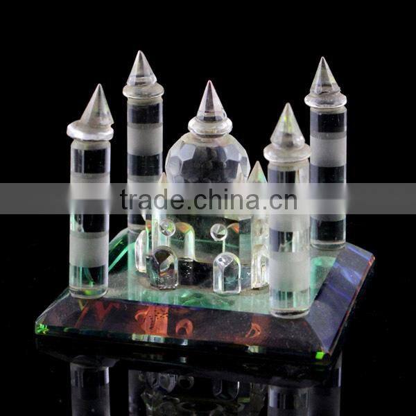 cute crystal glass building figurines