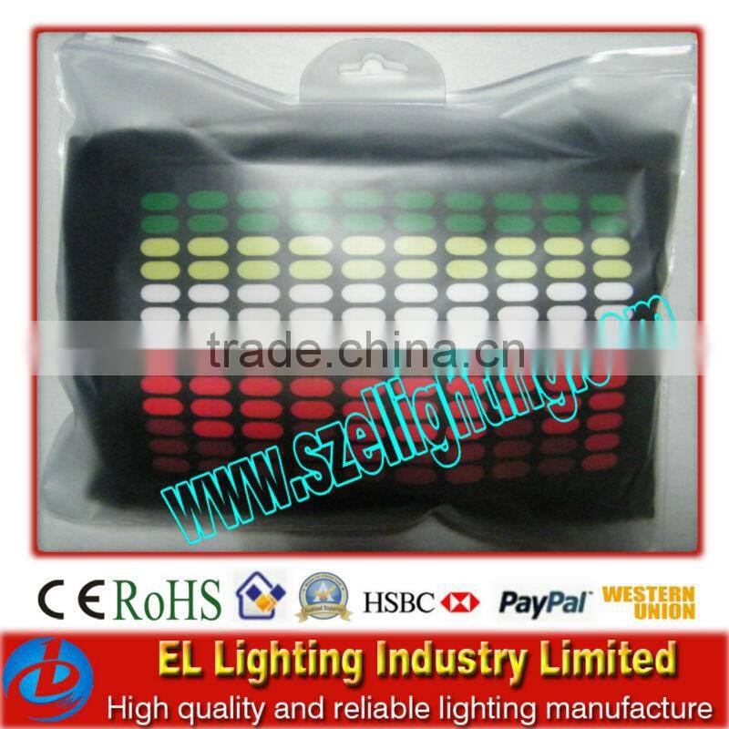 2013 hot selling new design el sound sensitive t-shirt panel