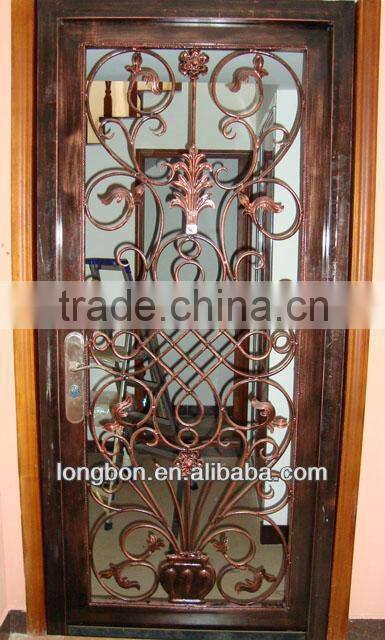 modern wrought iron security screen door
