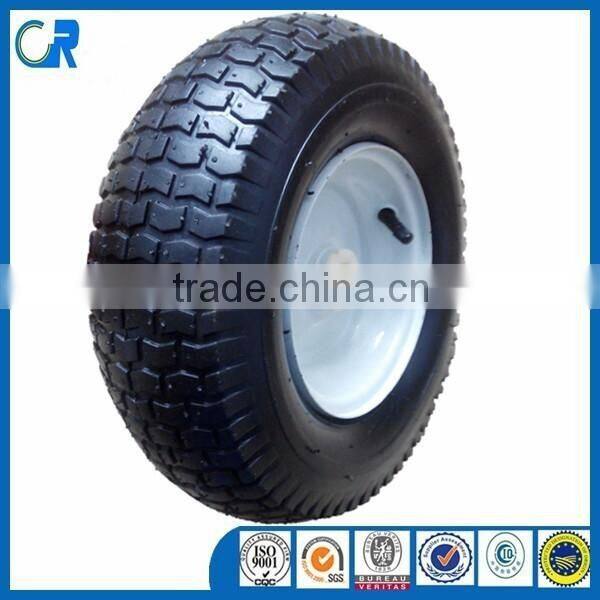 Wooden garden trolley wheel