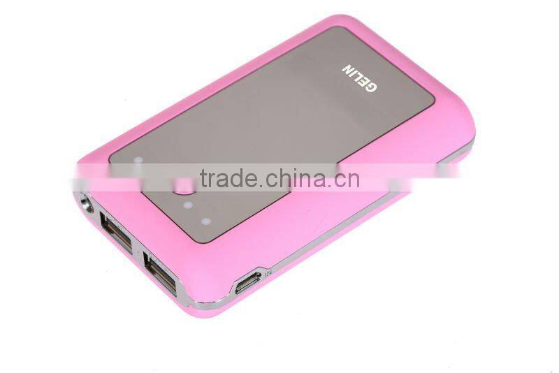 2 port USB 5.1v portable power bank 6600mah