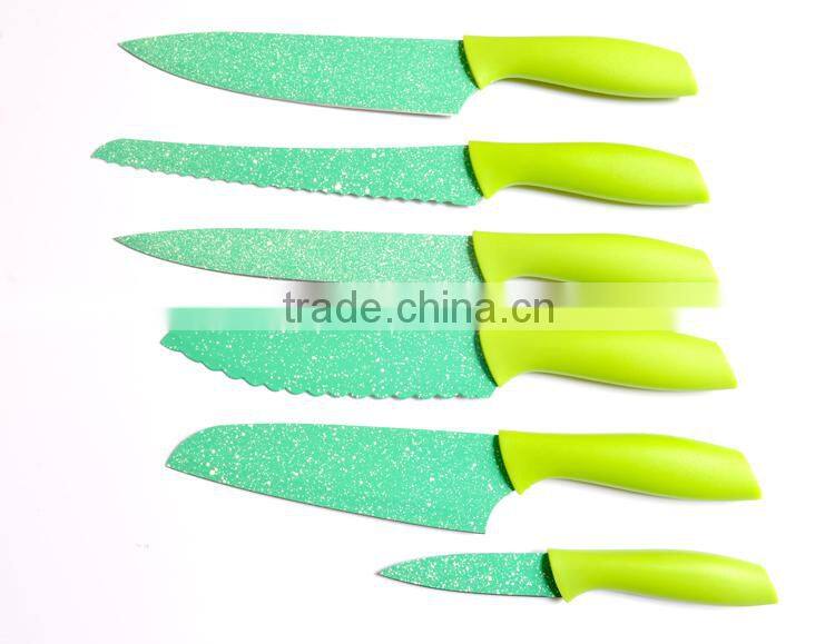 stainless steel serrated steak knife with ceramic coating blade