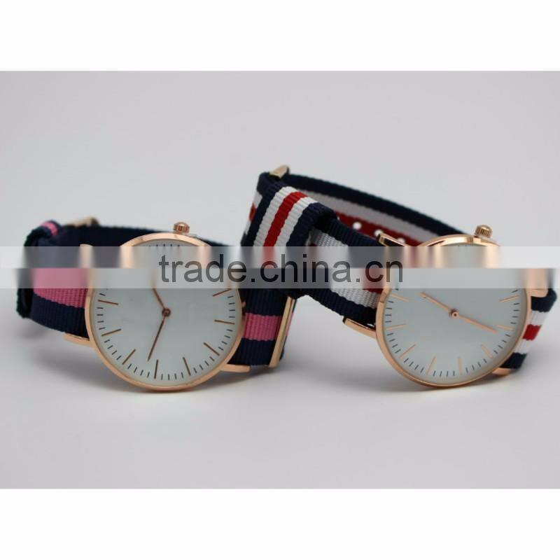 Selling trend Watch Men Women watch with full logo quartz watch clock hour wrist nylon watches