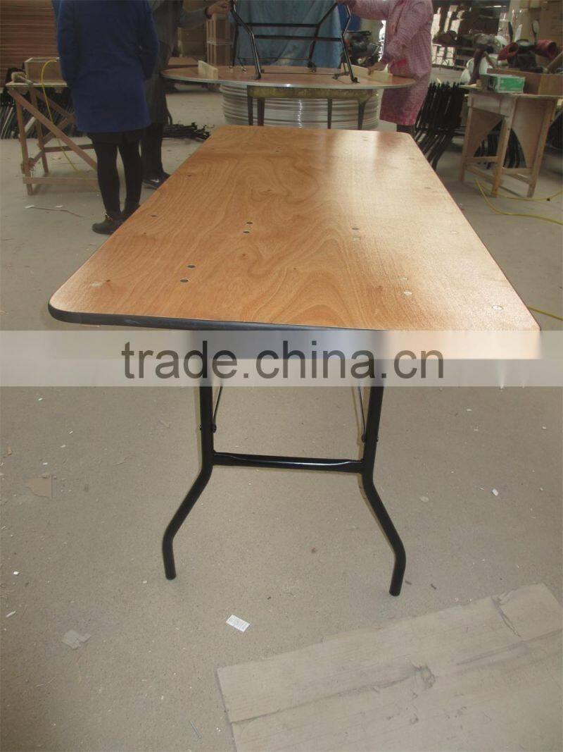 rectangular antique wooden folding picnic table