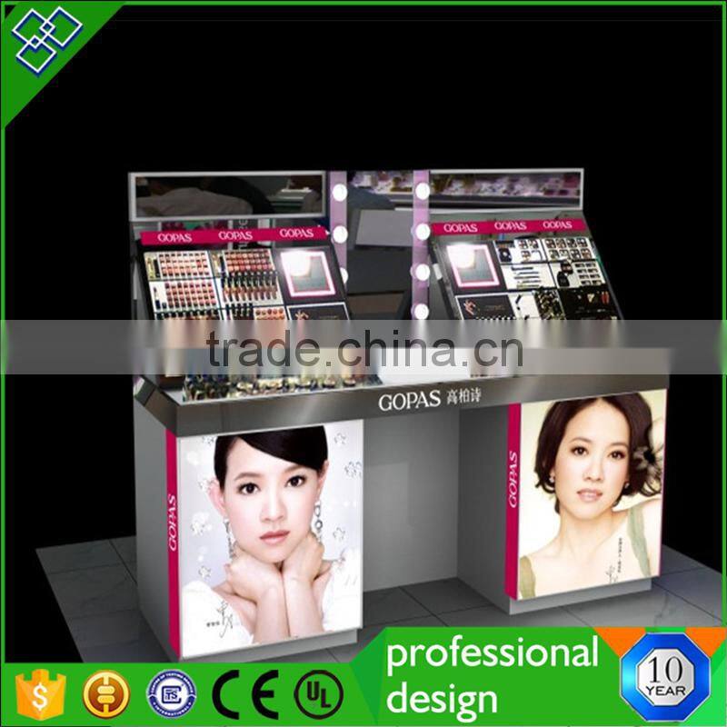 2016 New Makeup Display Table Boutique Front Counter For Cosmetics Shop Showcase Display Stand Furniture