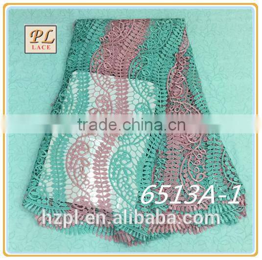 2015 new dresses design wholesale embroidery fabric lace for women