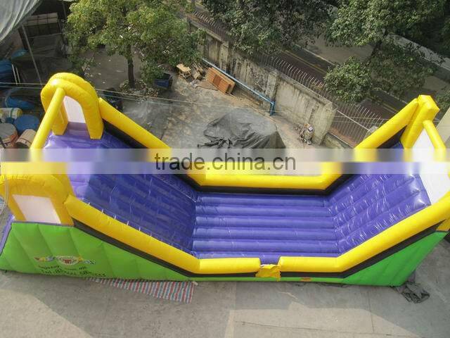 0.55mm pvc tarpaulin giant inflatable zorb ball ramp for commercial use