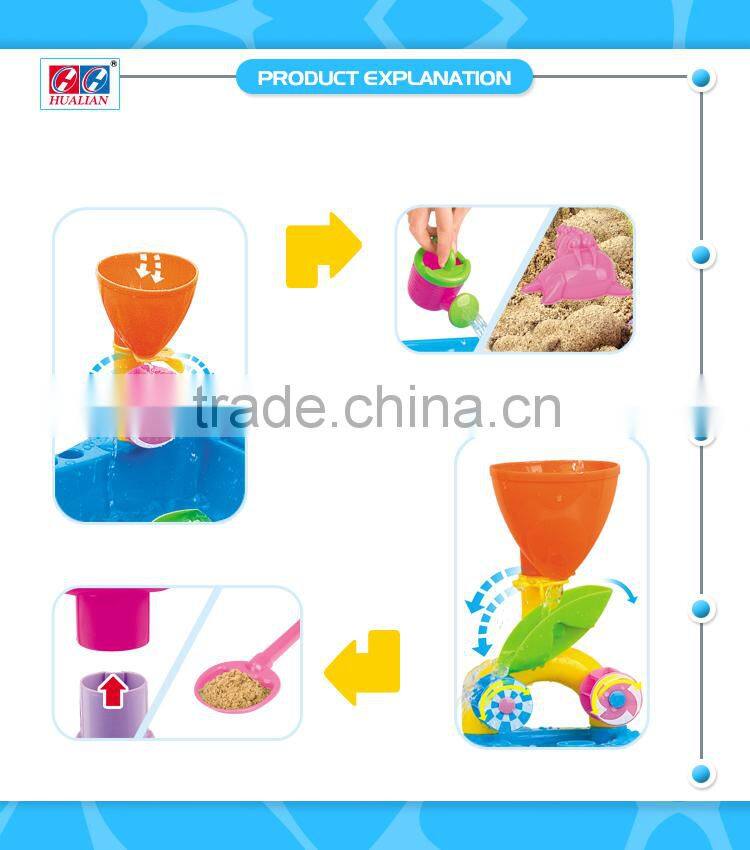 Funny Girls Summer Outdoor Game Toy Sand And Water Table In Pink With 15 pcs of Accessories Kids Sandbox