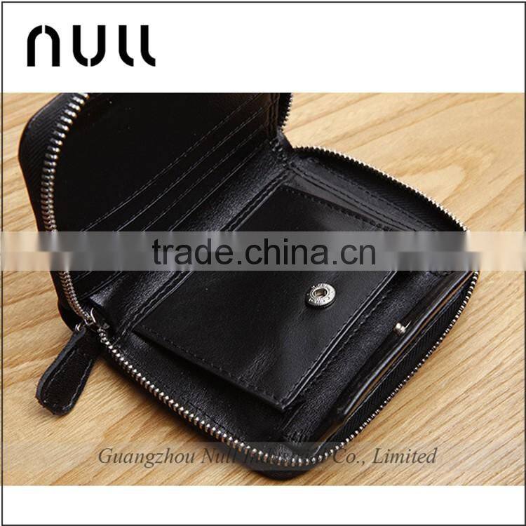 Portable High Quality Custom Leather Zipper Coin Purse