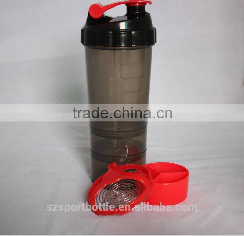 Hot sale High Quality eco friendly Protein Bottle with mixer 400ml