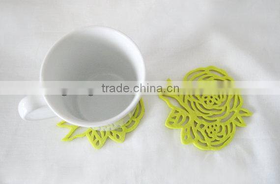 laser cut felt coaster with diamter 15cm
