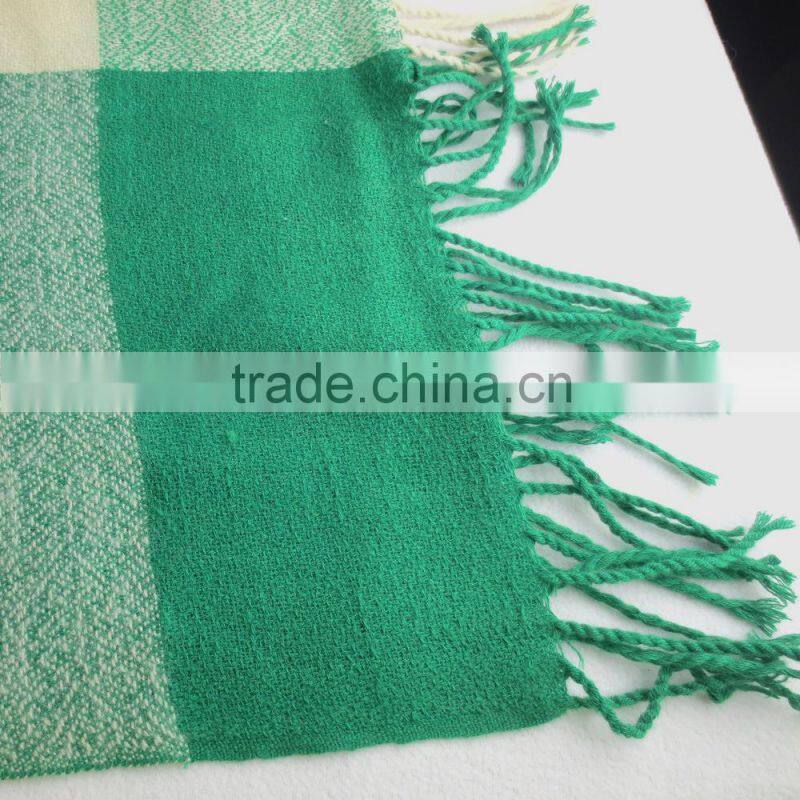 China Wholesale spring acrylic scarf green color wrap scarf best-selling scarf shawl