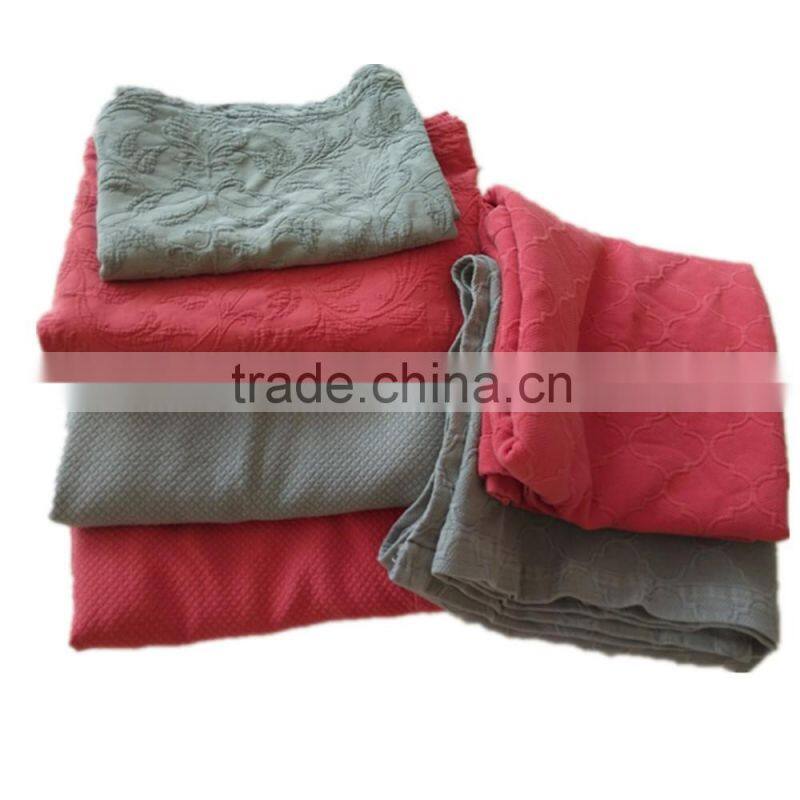 polyester or cotton jacquard stone washed blanket-flower