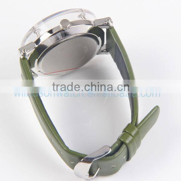 Hot sell wrist band watch with plastic case