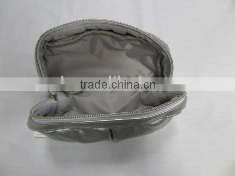 silver pvc cosmetic bags with zipper 2015