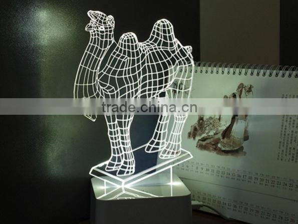 697-Camel 3d Shaping Lamp Art Decor Desk Light Led Night Light Led Energetic Saving Lamp