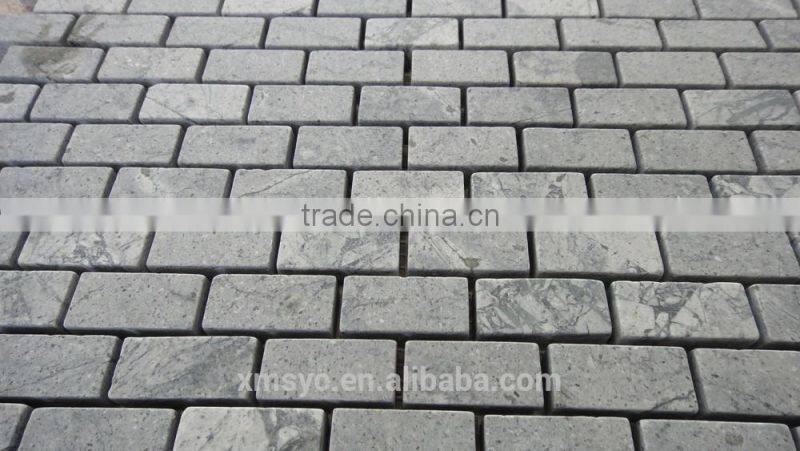 sky blue granite mosaic, cheap mosaic tiles, stone mosaic tile with mesh-back