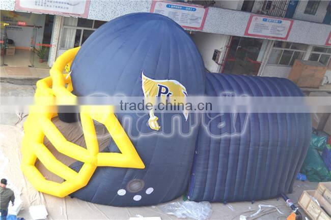 outdoor sports inflatable football helmet tunnel entrance inflatable tunnel for sale